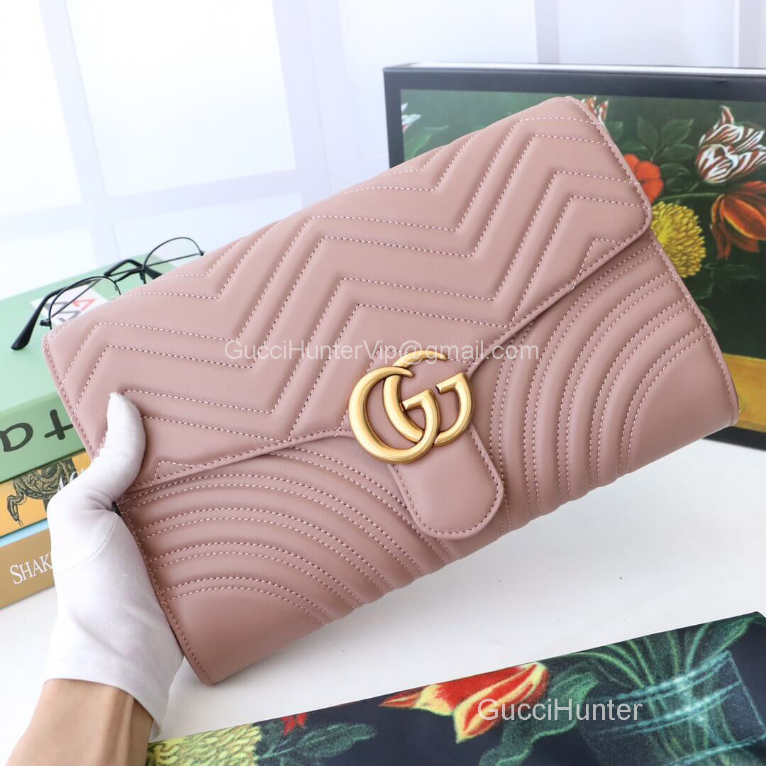 Gucci GG Marmont Clutch Nude 498079